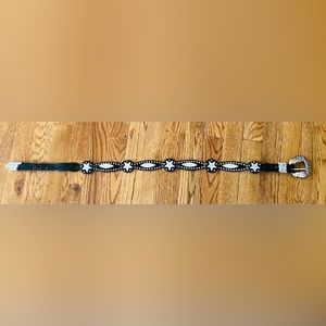 Nocona Womens Belt w/Concho Accent, black, size 30